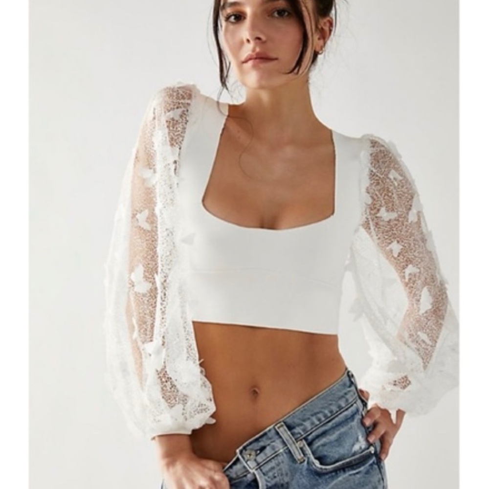 Free People Flutter By Crop Top